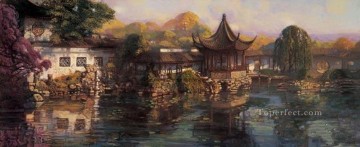 Jardín en el delta del Yangtze desde China Paisajes de China Pinturas al óleo